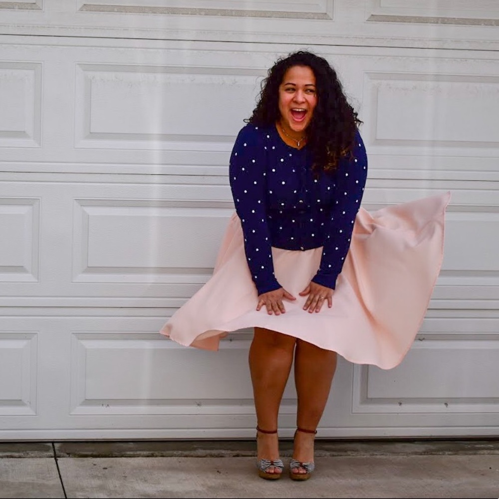 Peach skirt